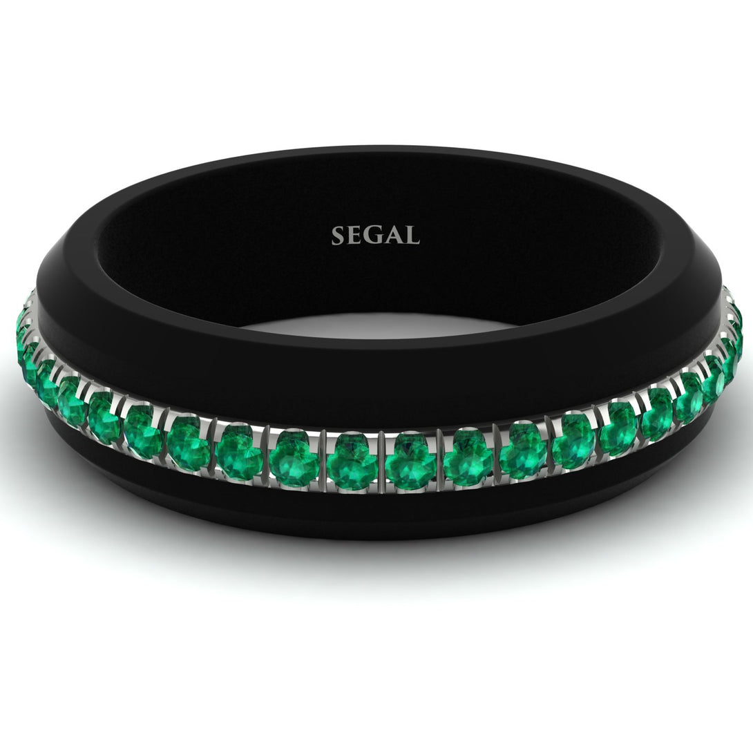 Men's Emerald Black Ring - Aiden No. 15